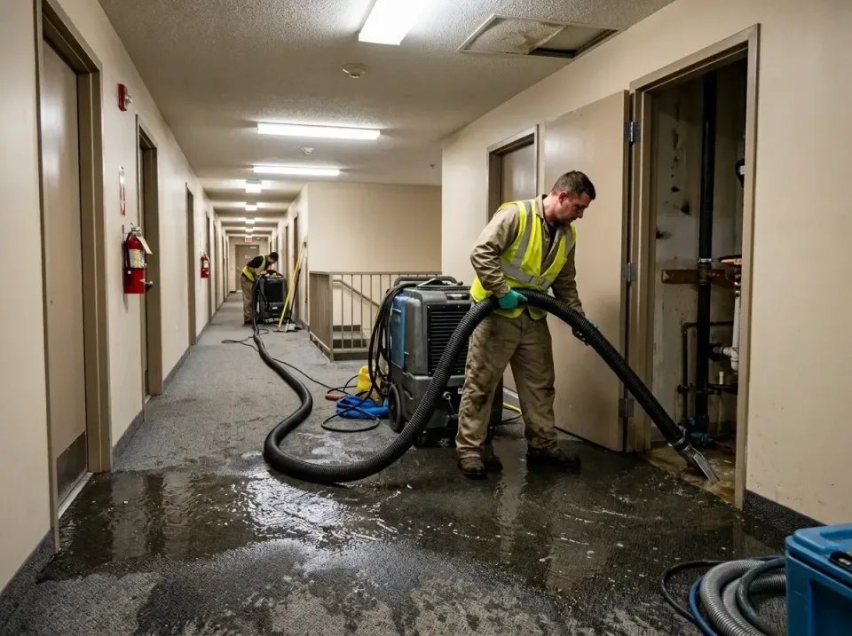 multi-unit-apartment-hallway-f-005 — frequently asked questions, Emergency Burst Pipe Water Extraction & Removal in Fort Ruc…